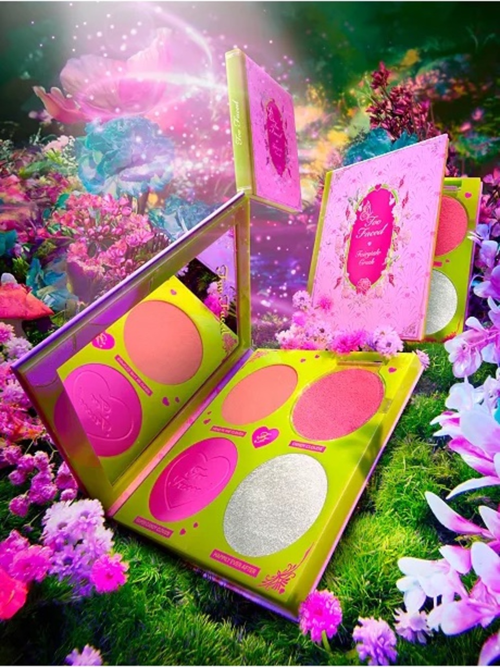 Too Faced Paradise Bloom Glow Palette — Pink, Peach & Silver Highlighter